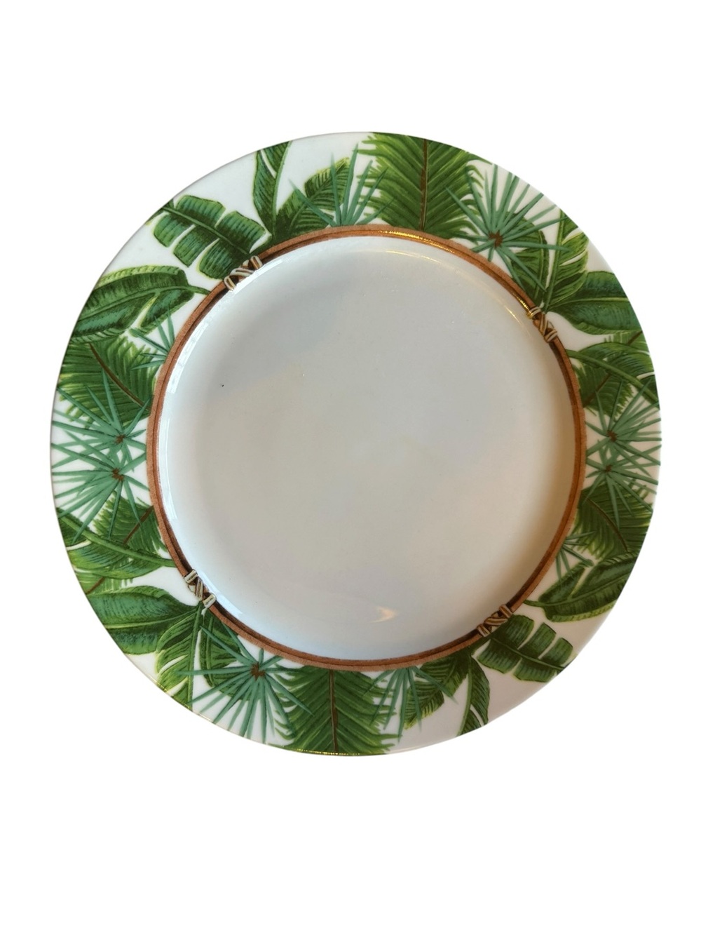 Palm Island Tropical Leaf Dinner Plates Set of 4